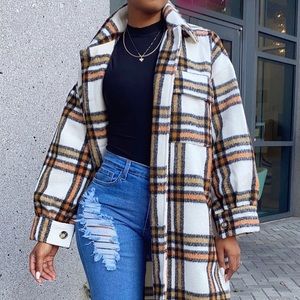 Oversized Plaid Jacket “Never Plaid Out Jacket”